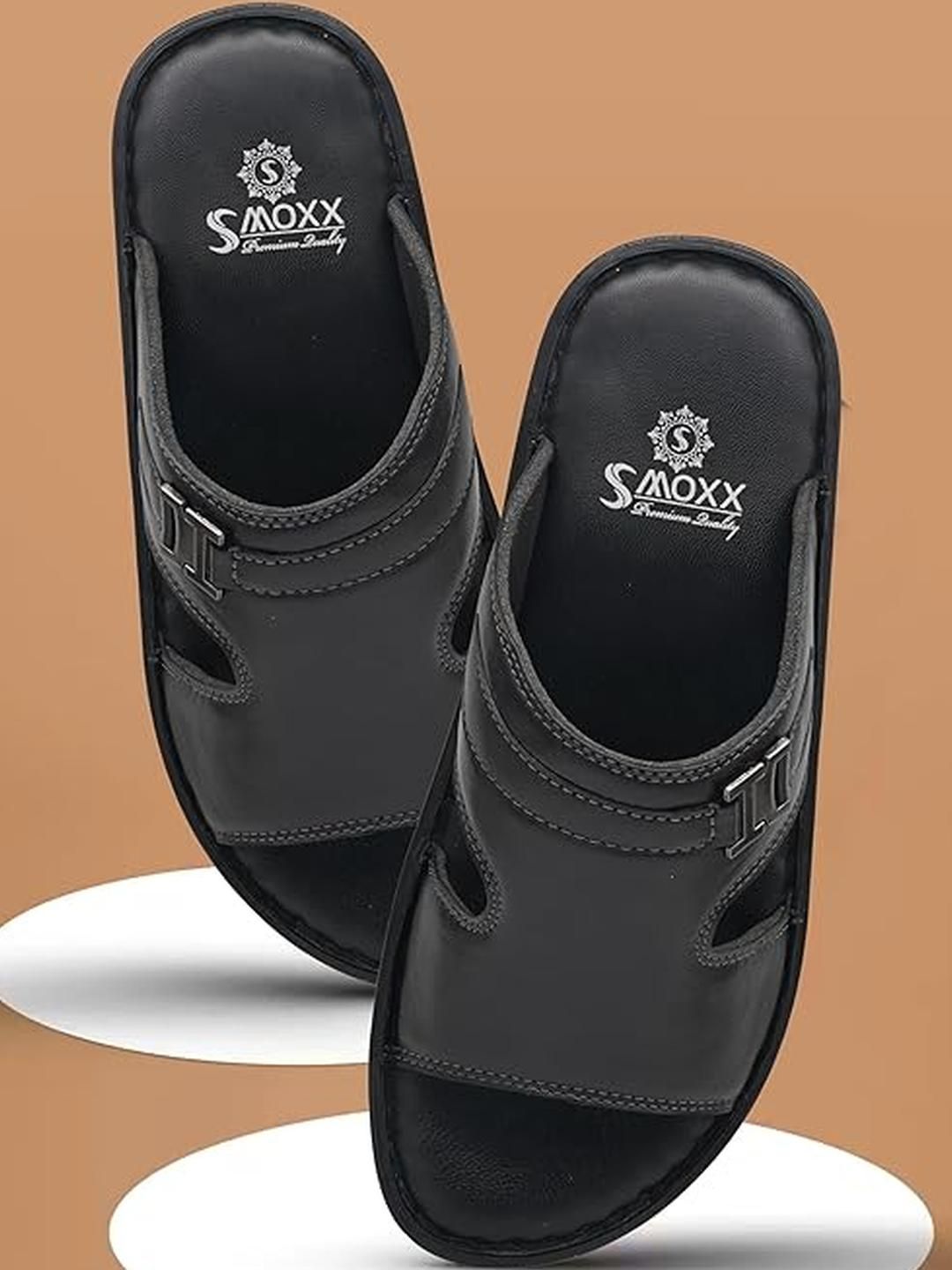 SMOXX Men Black Comfort Slip-On Sandals