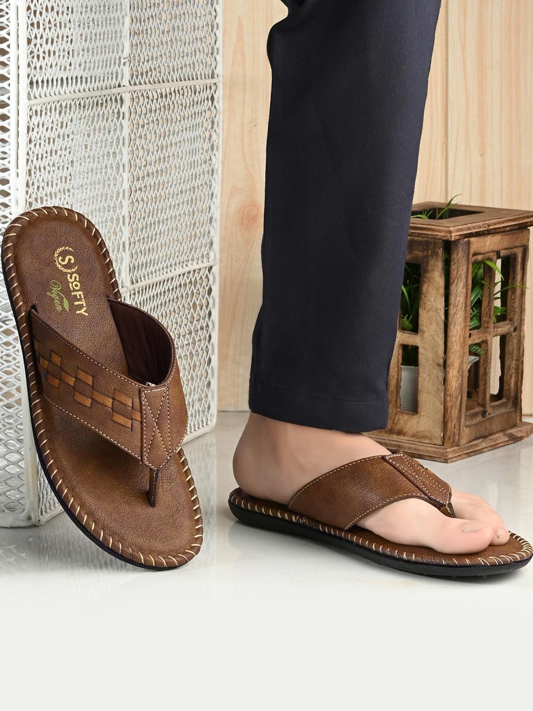 SOFTY VEGEN Men Brown Sandals