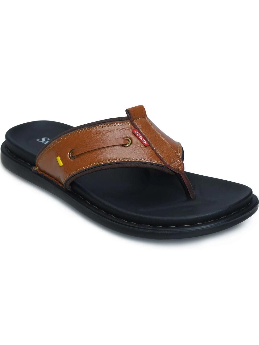 SMOXX Men Tan Solid One Toe Comfort Sandals