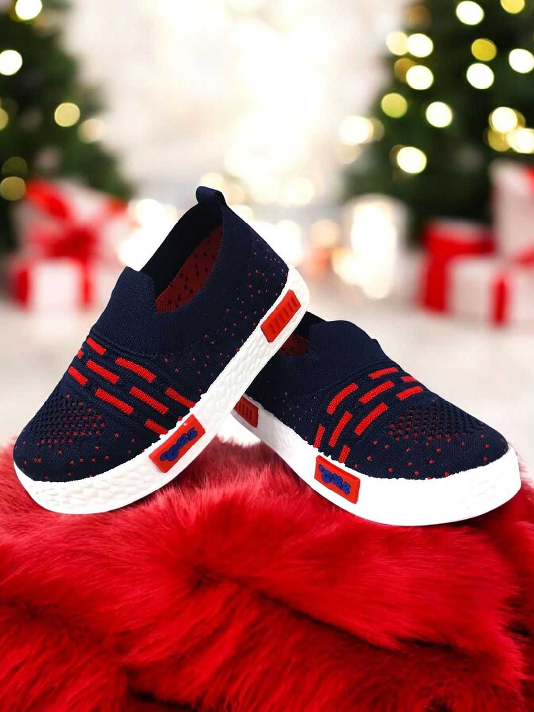 COOLZ  Kids Textured Laser Cuts Round Toe Lightweight Slip On Sneakers
