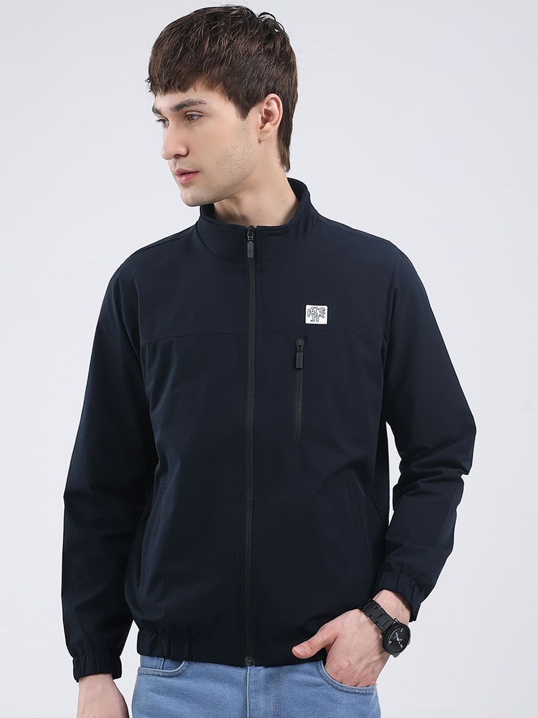 rock.it Mock Collar Long Sleeves Lightweight Bomber Jacket