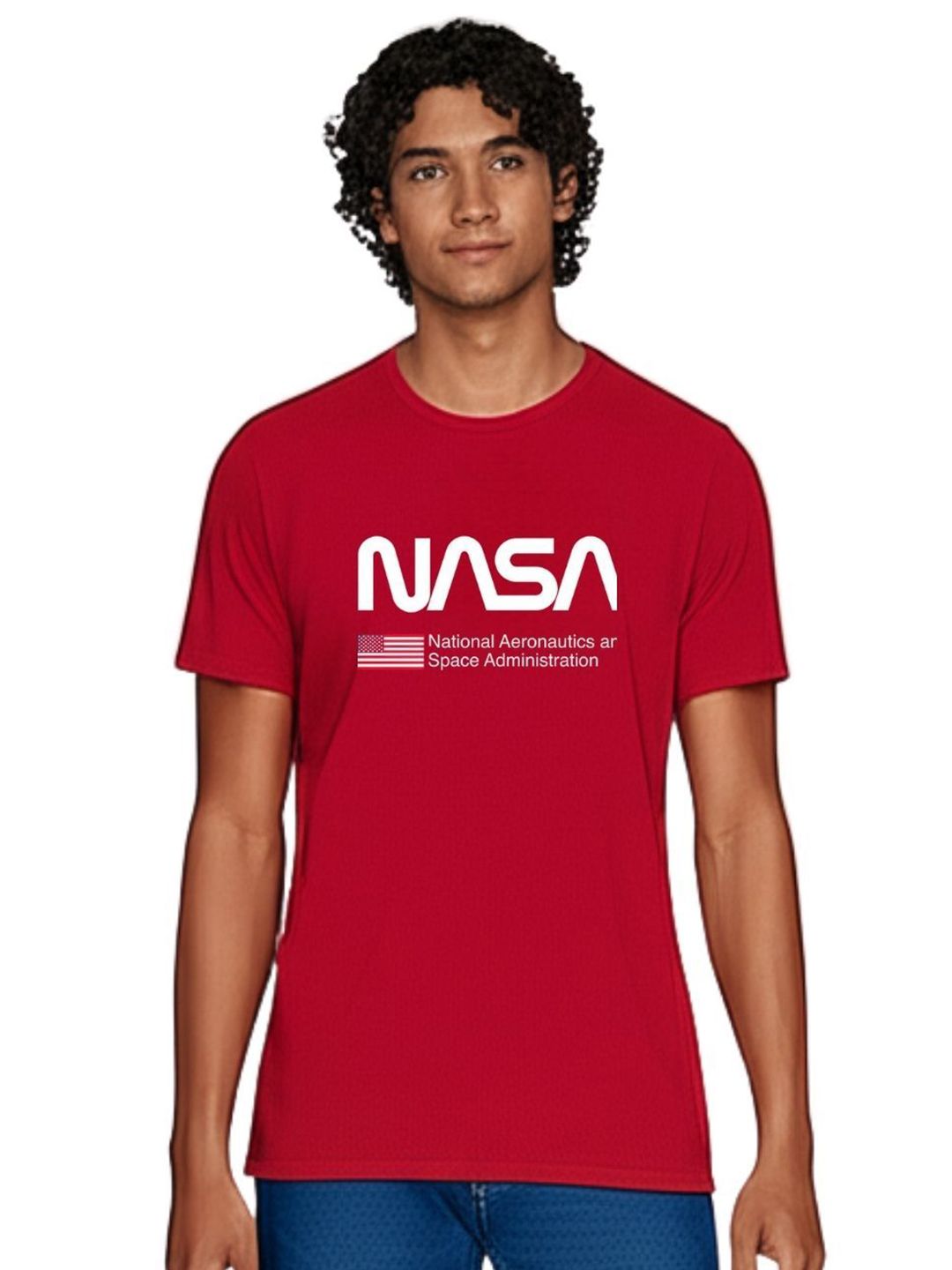 PULP Unisex Nasa Typography Printed Round Neck Pure Cotton T-Shirt