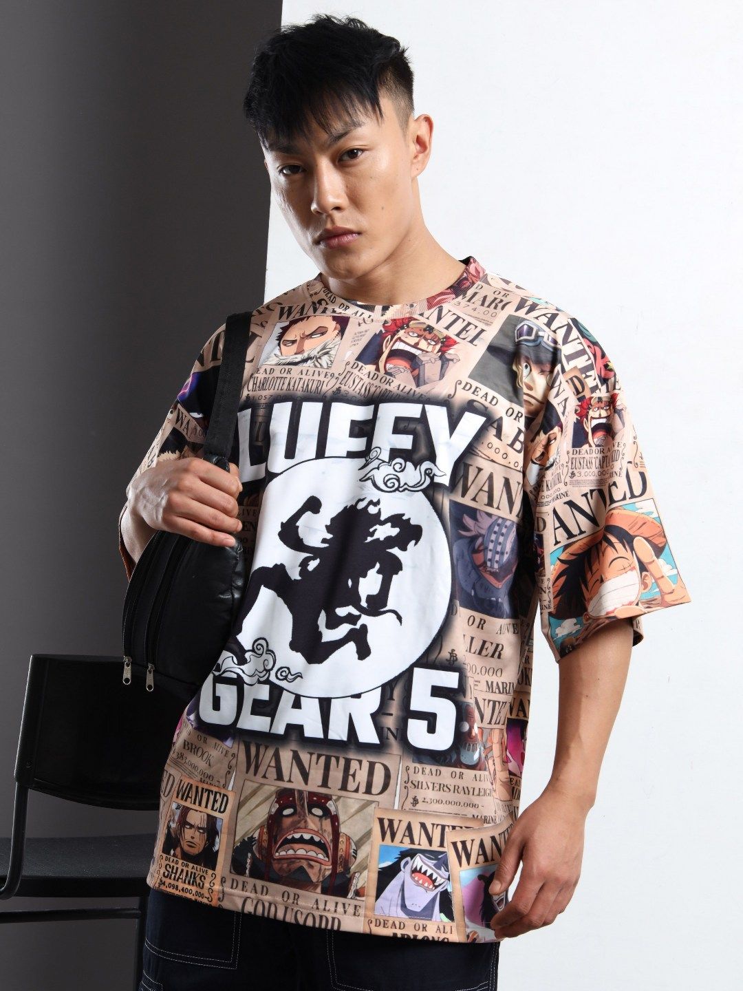 MOHICANS Typography Printed Drop Shoulder Sleeves Cotton Oversized T-shirt