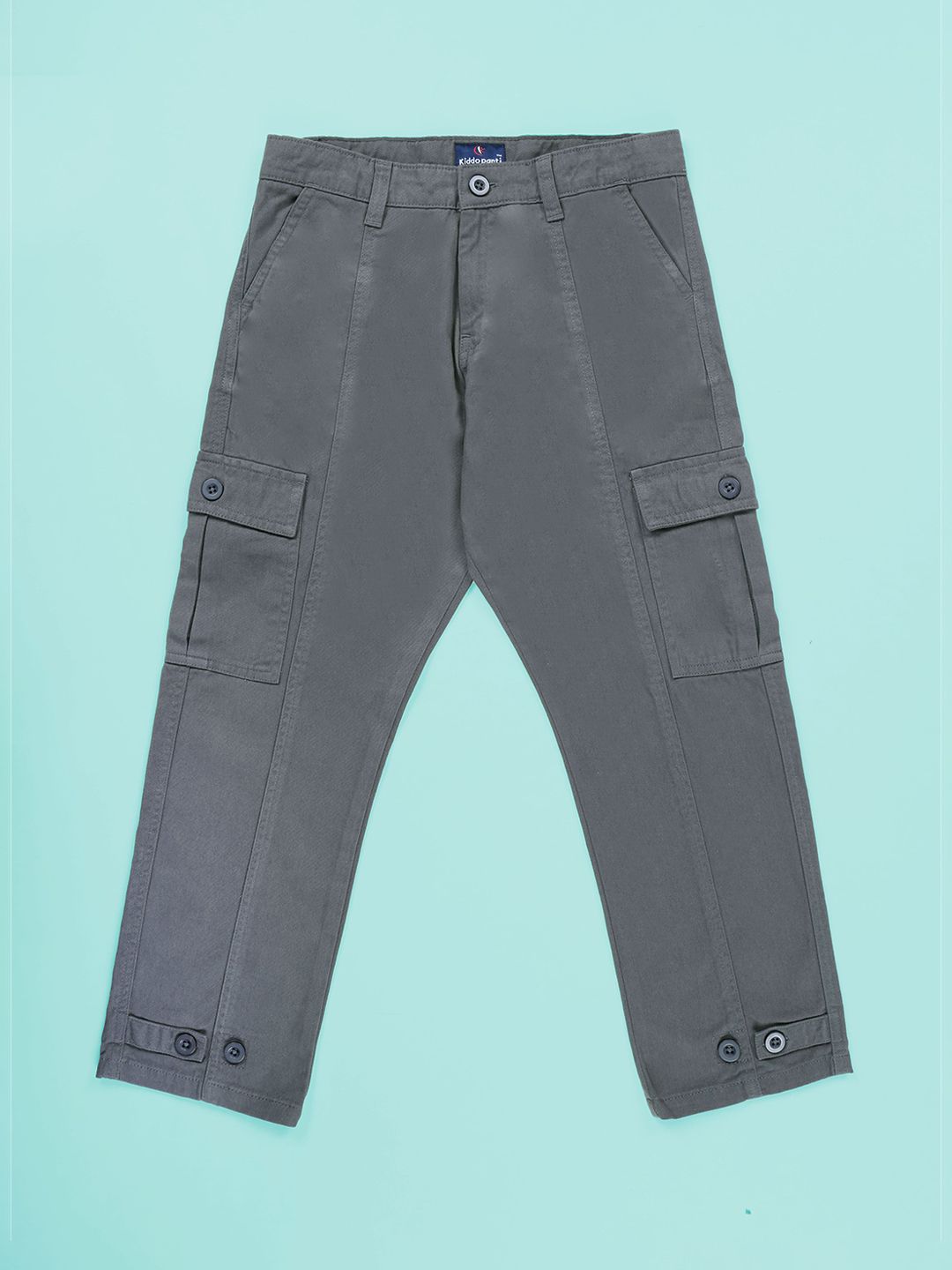 KiddoPanti Boys Relaxed Wrinkle Free Cotton Cargos Trousers