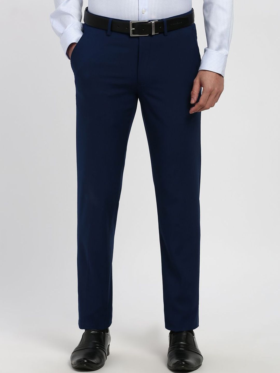 Peter England Elite Men Slim Fit Mid-Rise Formal Trousers