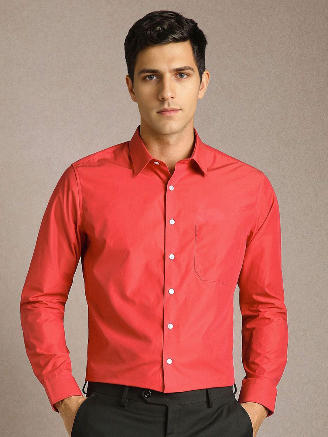 Louis Philippe Louis Philippe Slim Fit Long Sleeves Pure Cotton Formal Shirt