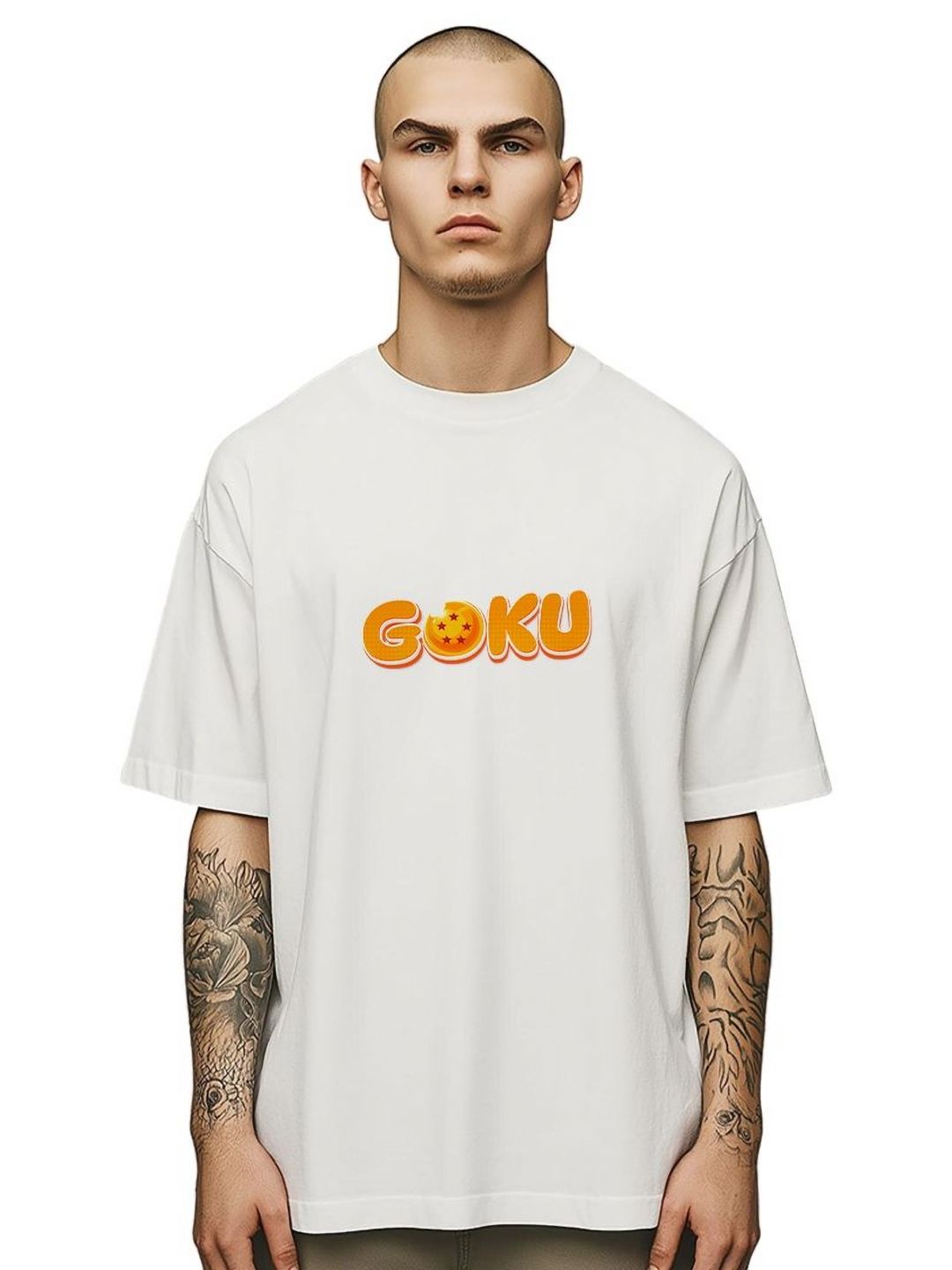 ekchala Unisex Typography Printed Round Neck Pure Cotton Oversized T-shirt