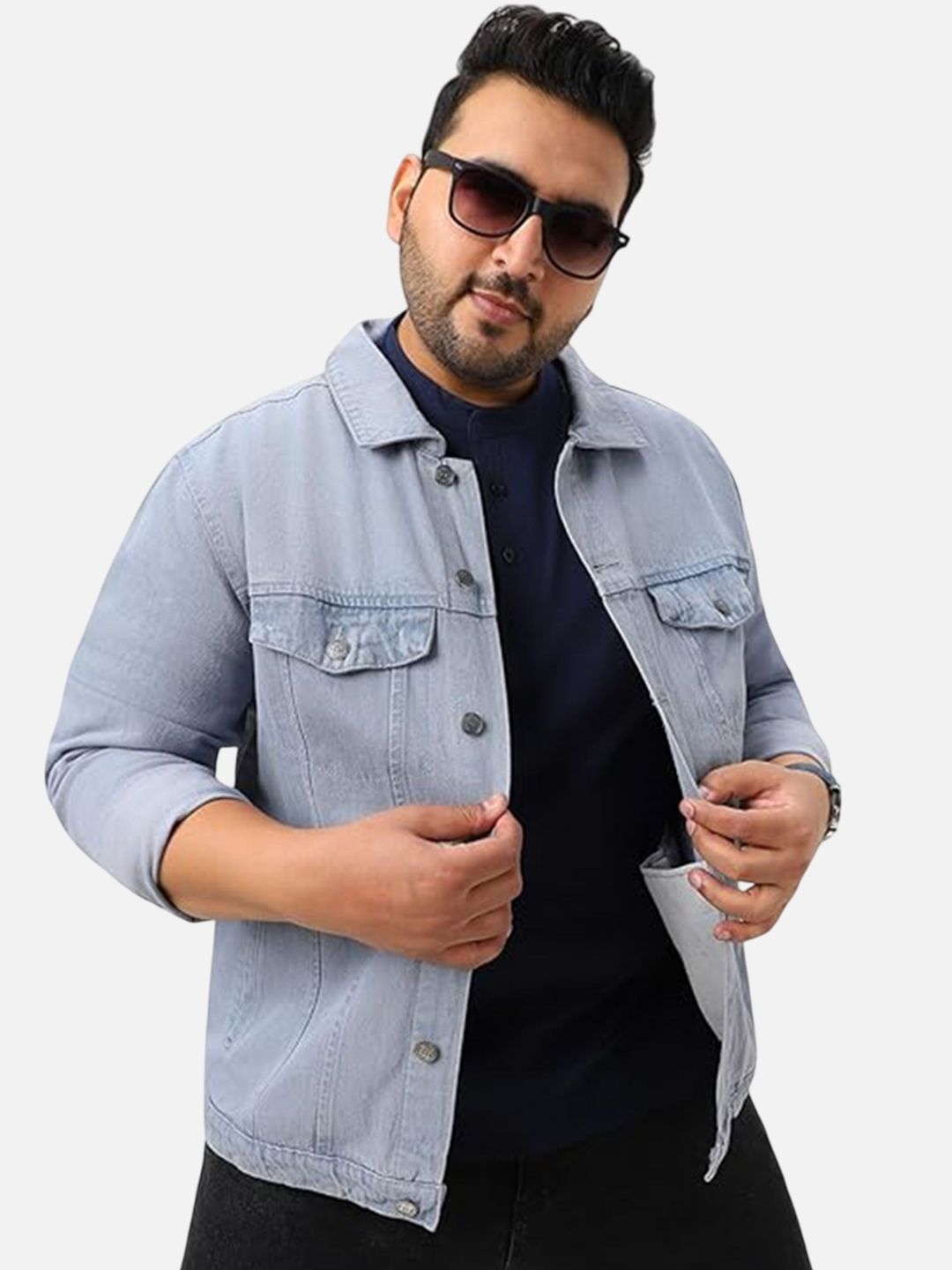 LINARIA Spread Collar Lightweight Denim Jacket