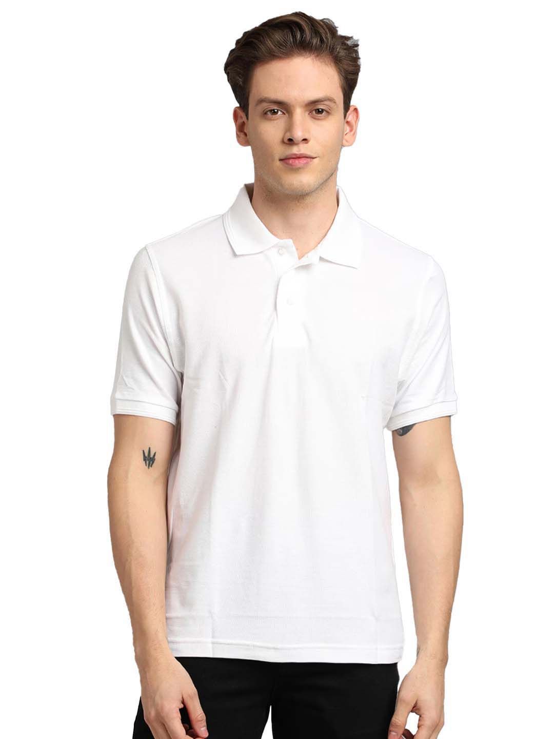 Men Pack of 2 Solid Polo Collar Regular Fit T-shirts