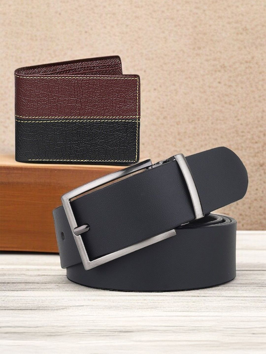 Provogue Men Wallet and Belt Accessory Gift Set