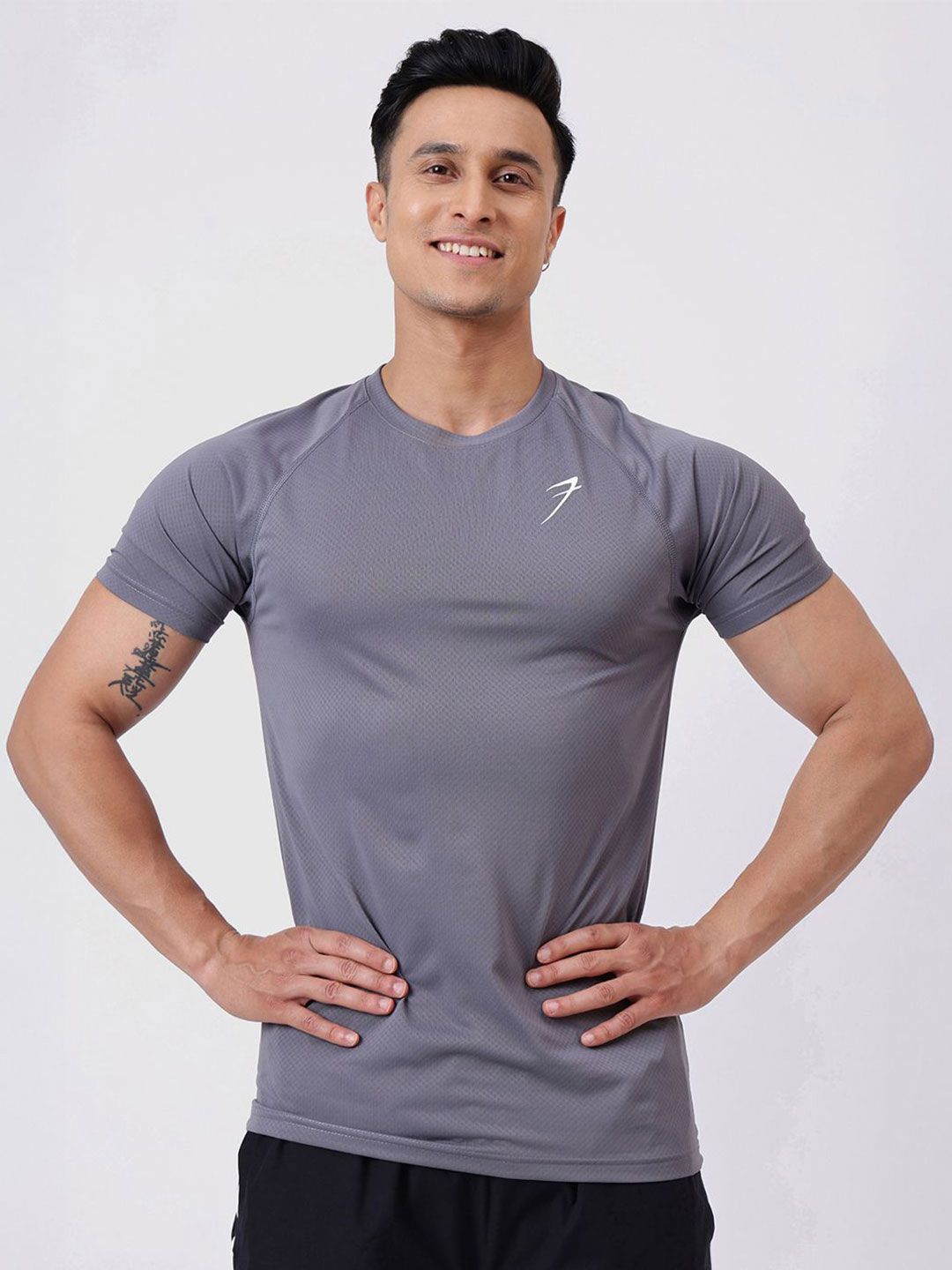 FUAARK 2Slate Anti Odour Breathable & Comfortable Slim Fit T-Shirt