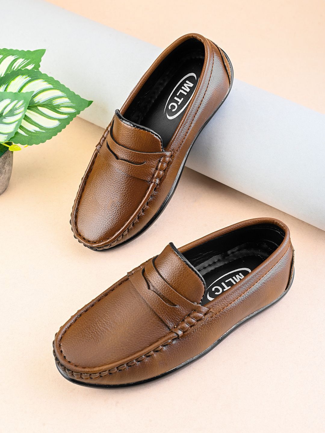 MLTC MLTC Boys Round Toe Slip-On Loafers