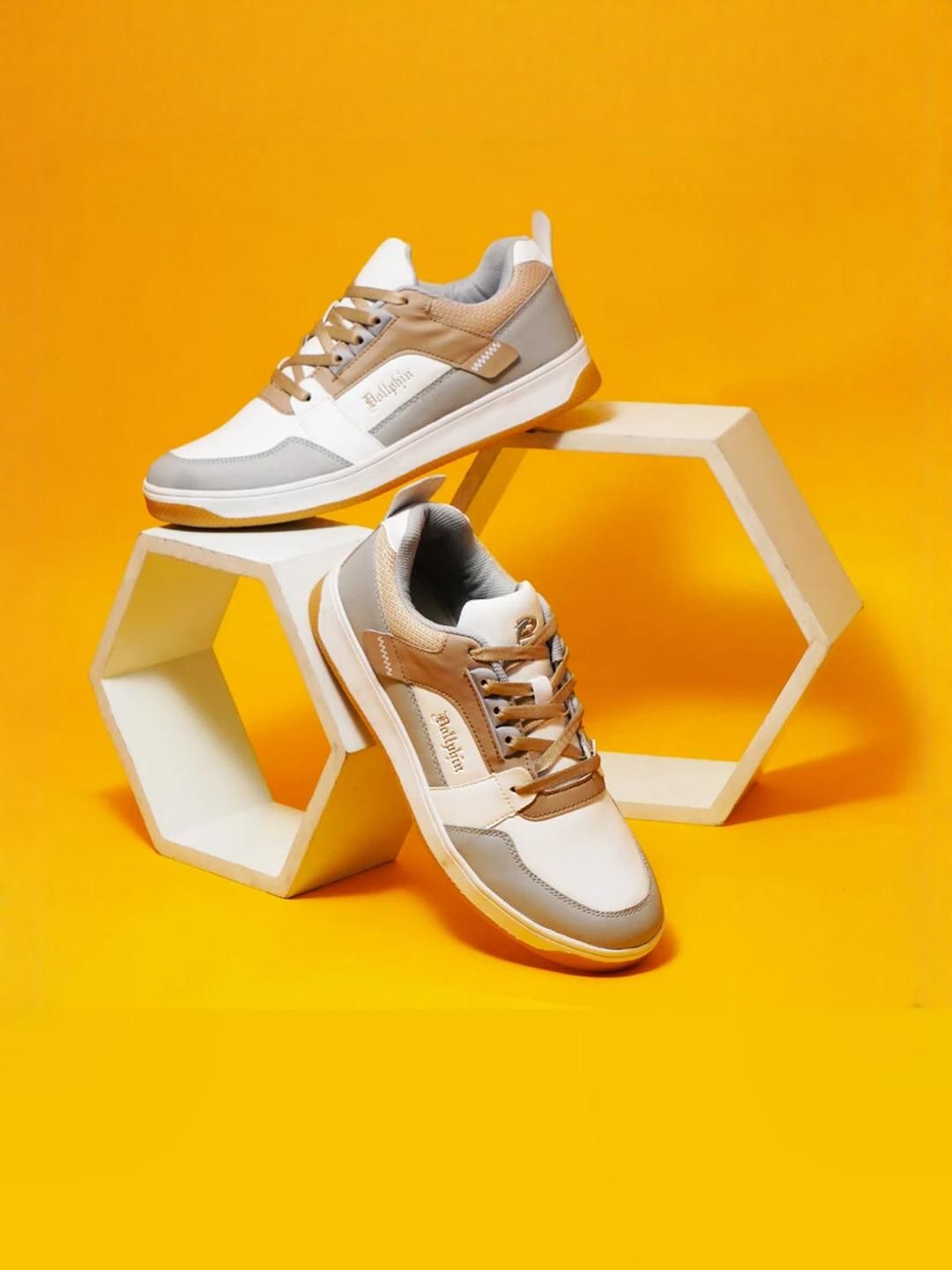 Dollphin Beige Walking Marking Sports Shoes