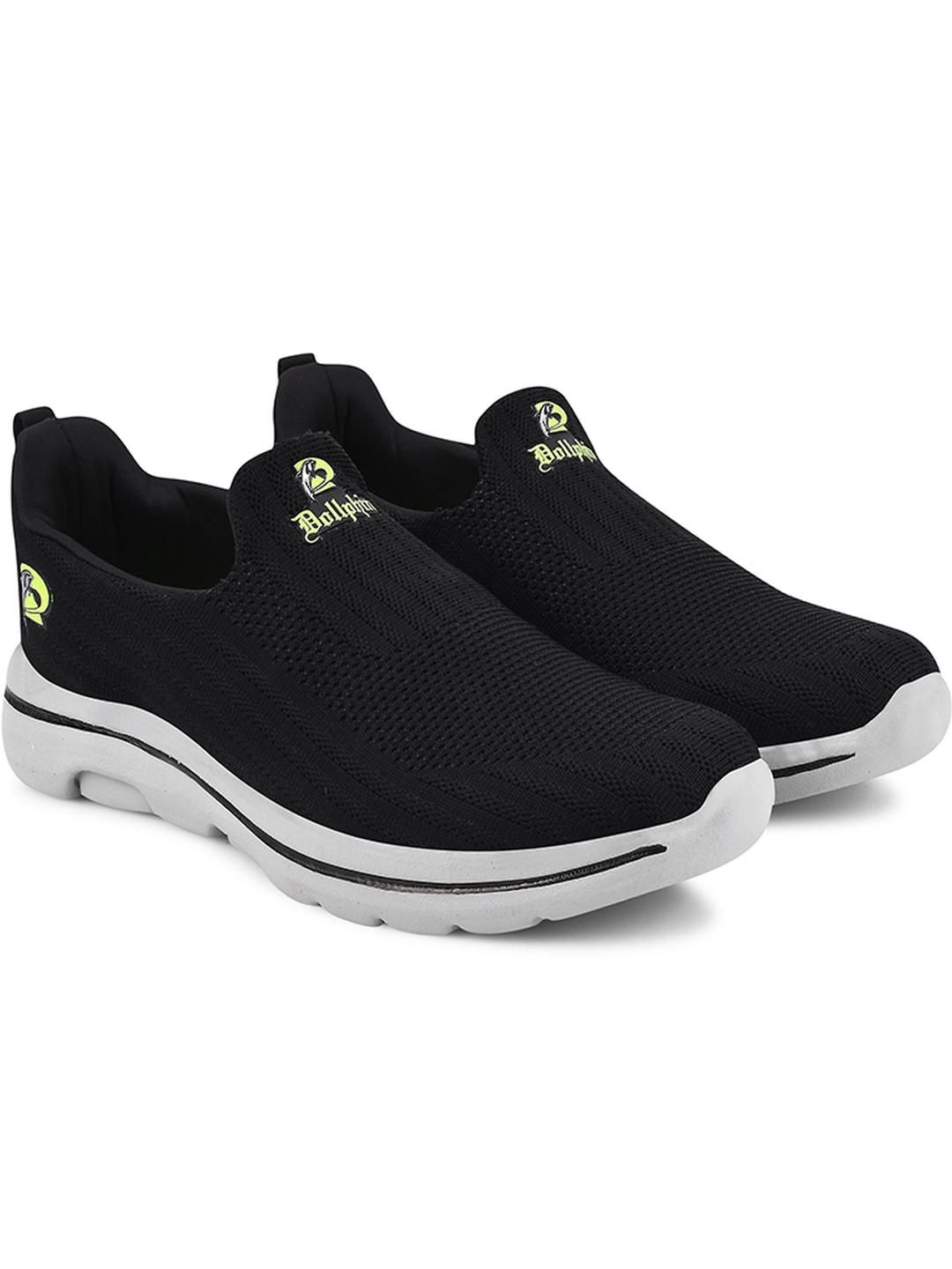 Dollphin Black Walking Marking Sports Shoes
