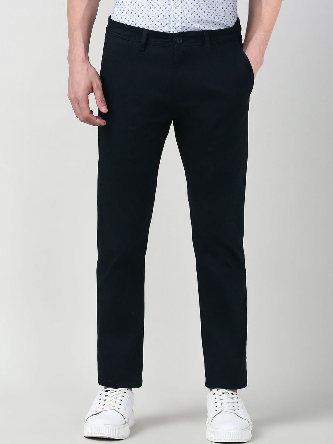 Peter England Casuals Men Slim Fit Casual Trousers