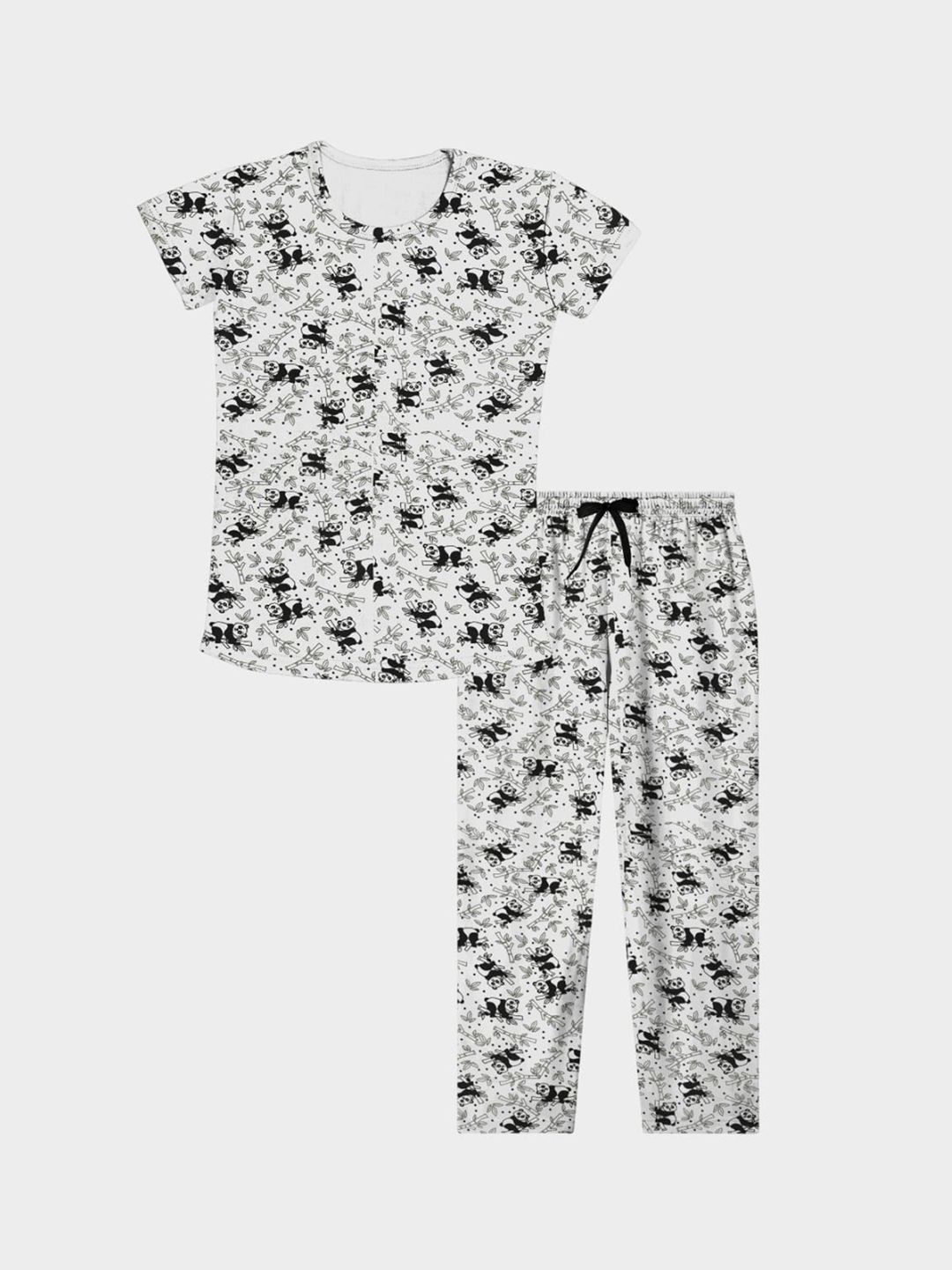 Tee Weavers Girls Conversational Printed Pure Cotton Night suit