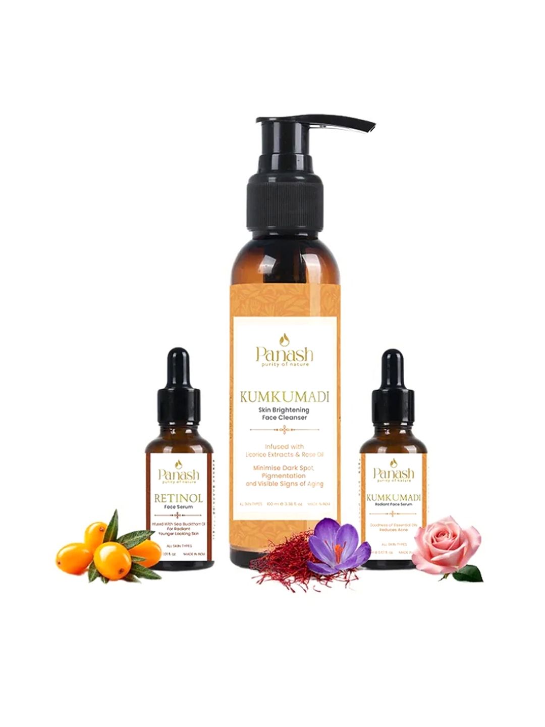 PANASH PANASH Set Of 3 Retinol Face Serum- 30 ml- Face Cleanser- 100 ml & Face Serum- 20 ml