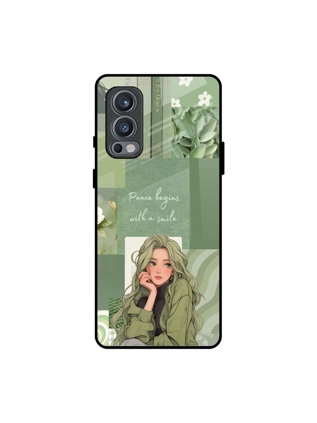 QRIOH Floral Printed Oneplus Nord 2 Back Case Mobile Accessories