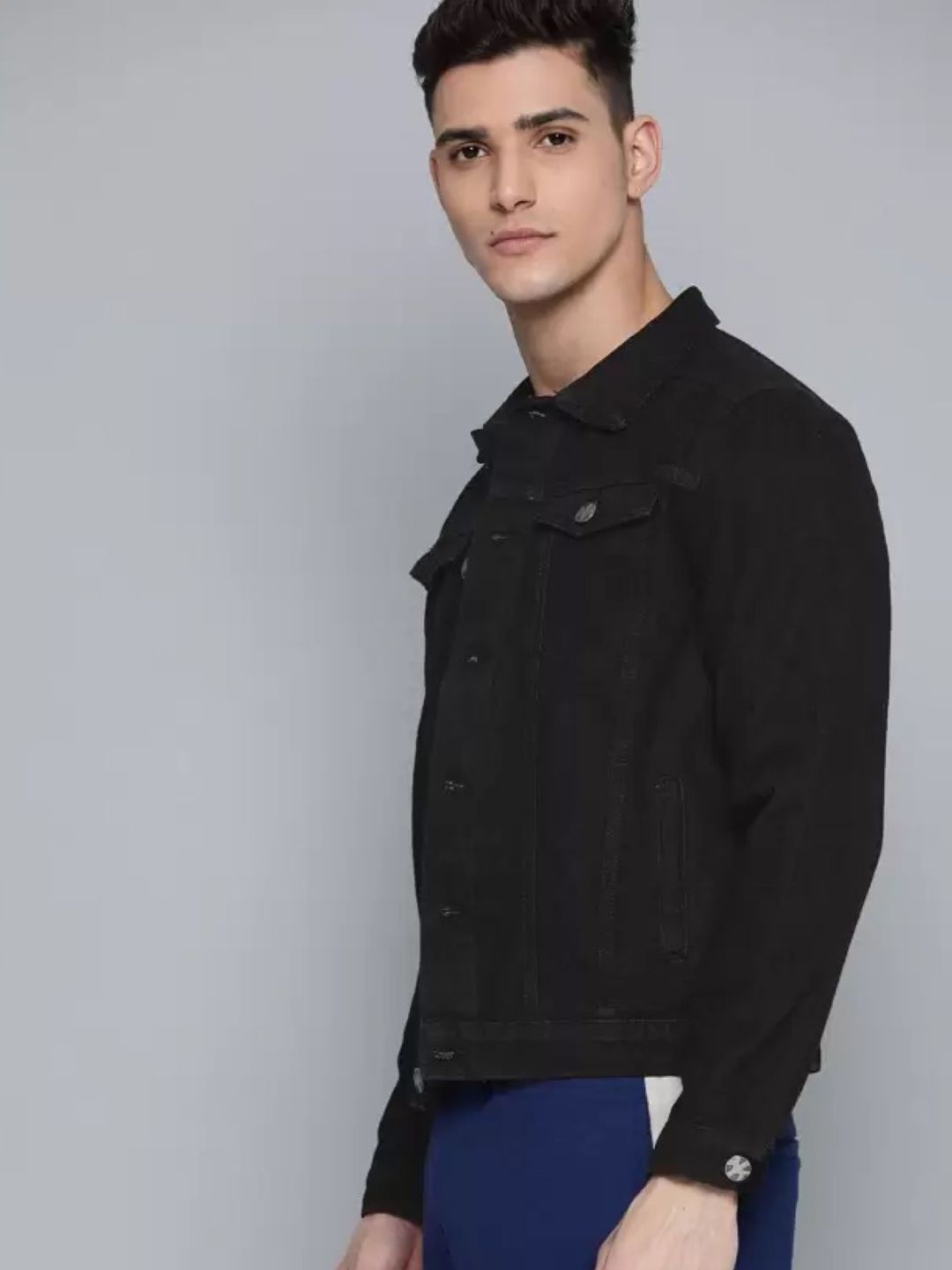 LINARIA Lightweight Spread Collar Outdoor Denim Jacket