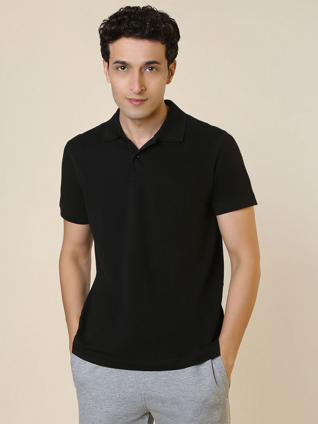 SleepZ by Raymond Polo Collar Pure Cotton T-shirt