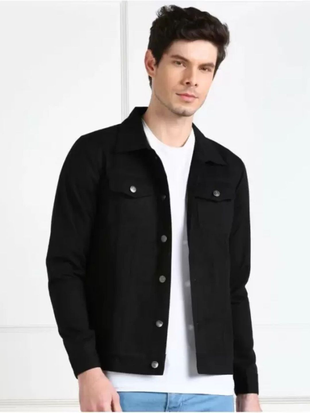 LINARIA Spread Collar Denim Jacket