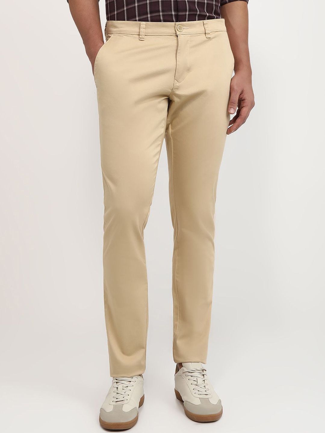 Parx Parx Men Tapered Fit Low-Rise Trousers