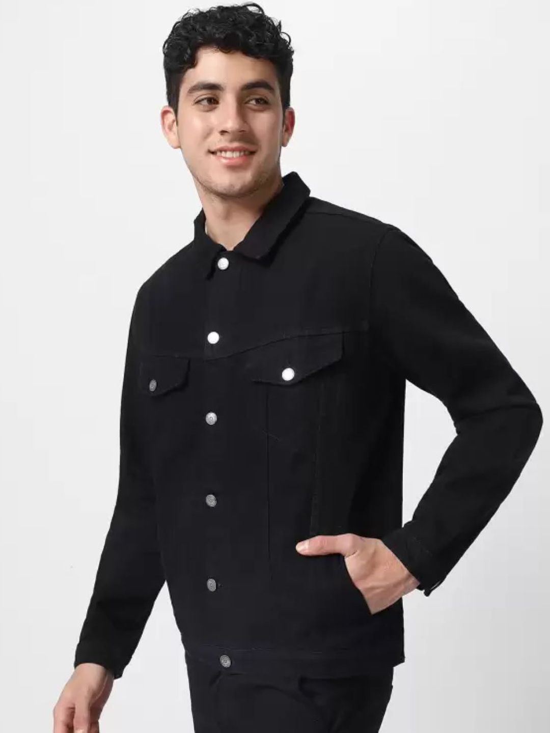 LINARIA Spread Collar Denim Jacket