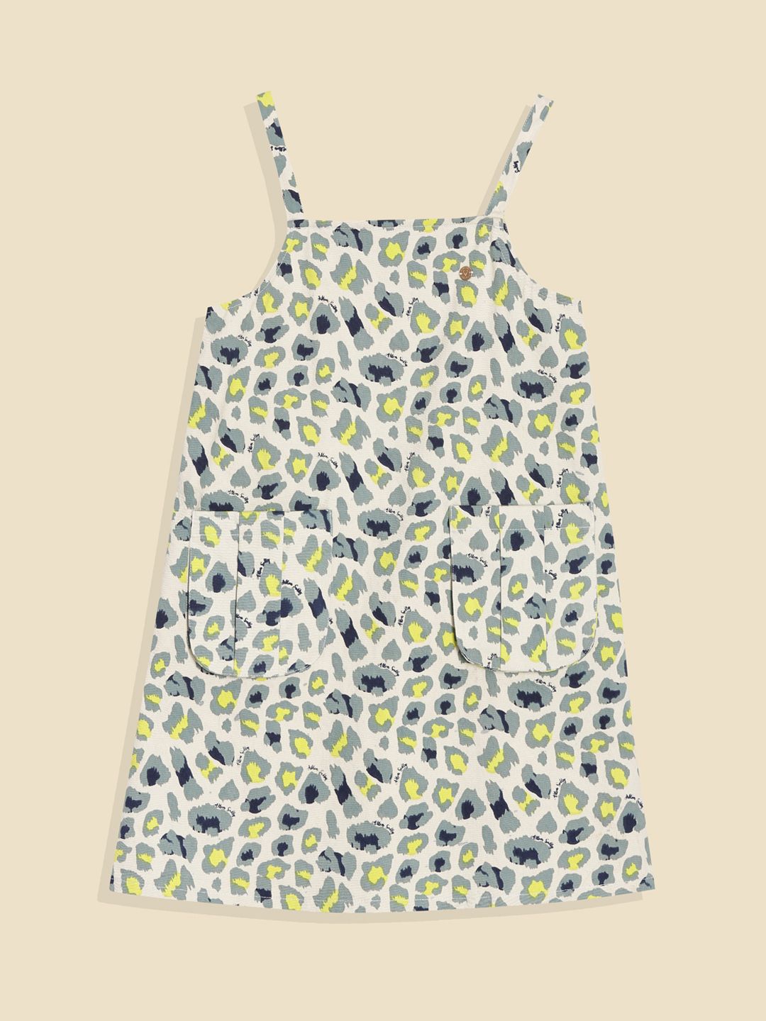 Allen Solly Junior Girls Abstract Printed Shoulder Straps Pure Cotton A-Line Dress