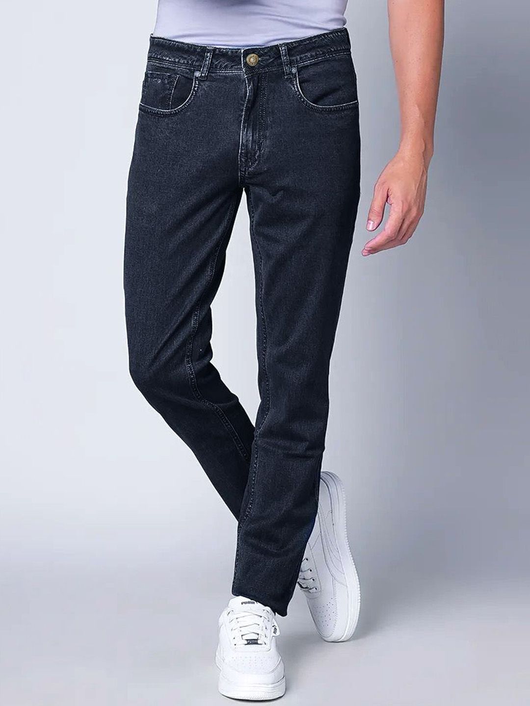 fineblu Men Slim Fit Mid-Rise Stretchable Jeans