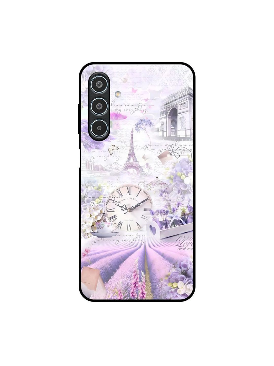 QRIOH Floral Printed Silicone Samsung Galaxy M35 5G Back Case Mobile Accessories