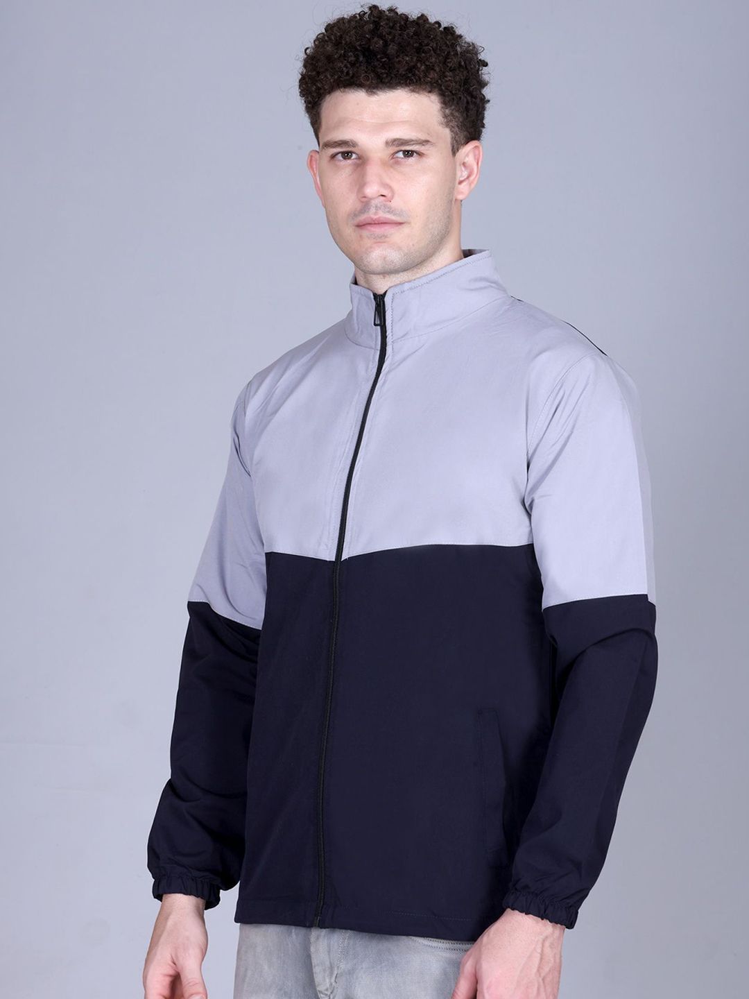 The Roadster Lifestyle Co Mock Collar Windcheater Zipper Jacket