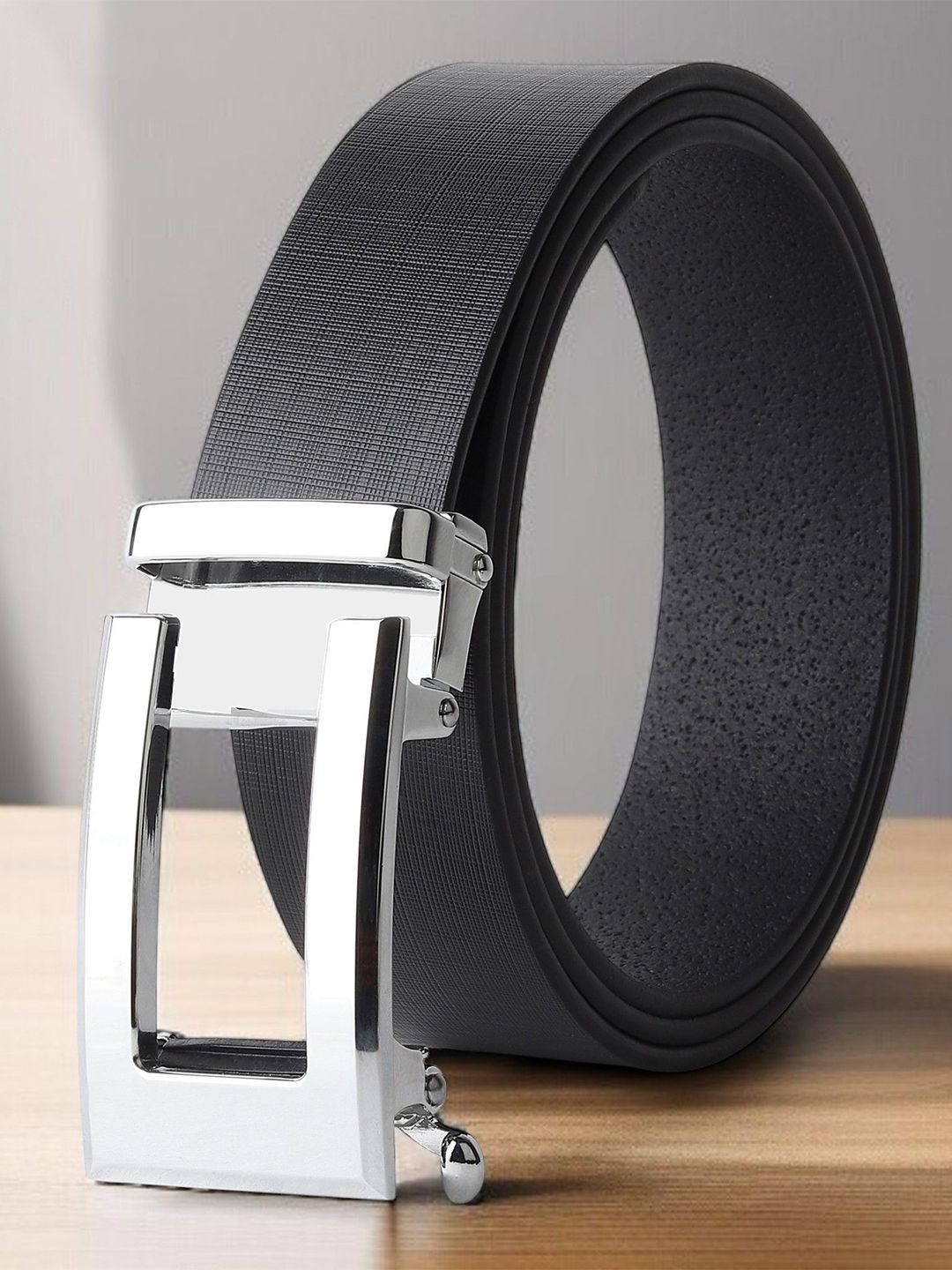 The Roadster Lifestyle Co Men Textured Leather Formal Belt