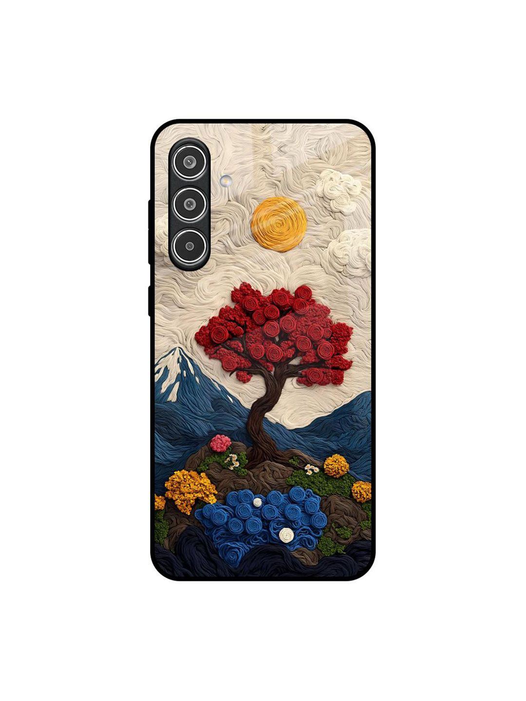 QRIOH Floral Printed Sleek & Lightweight Silicone Samsung Galaxy A36 5G Back Case