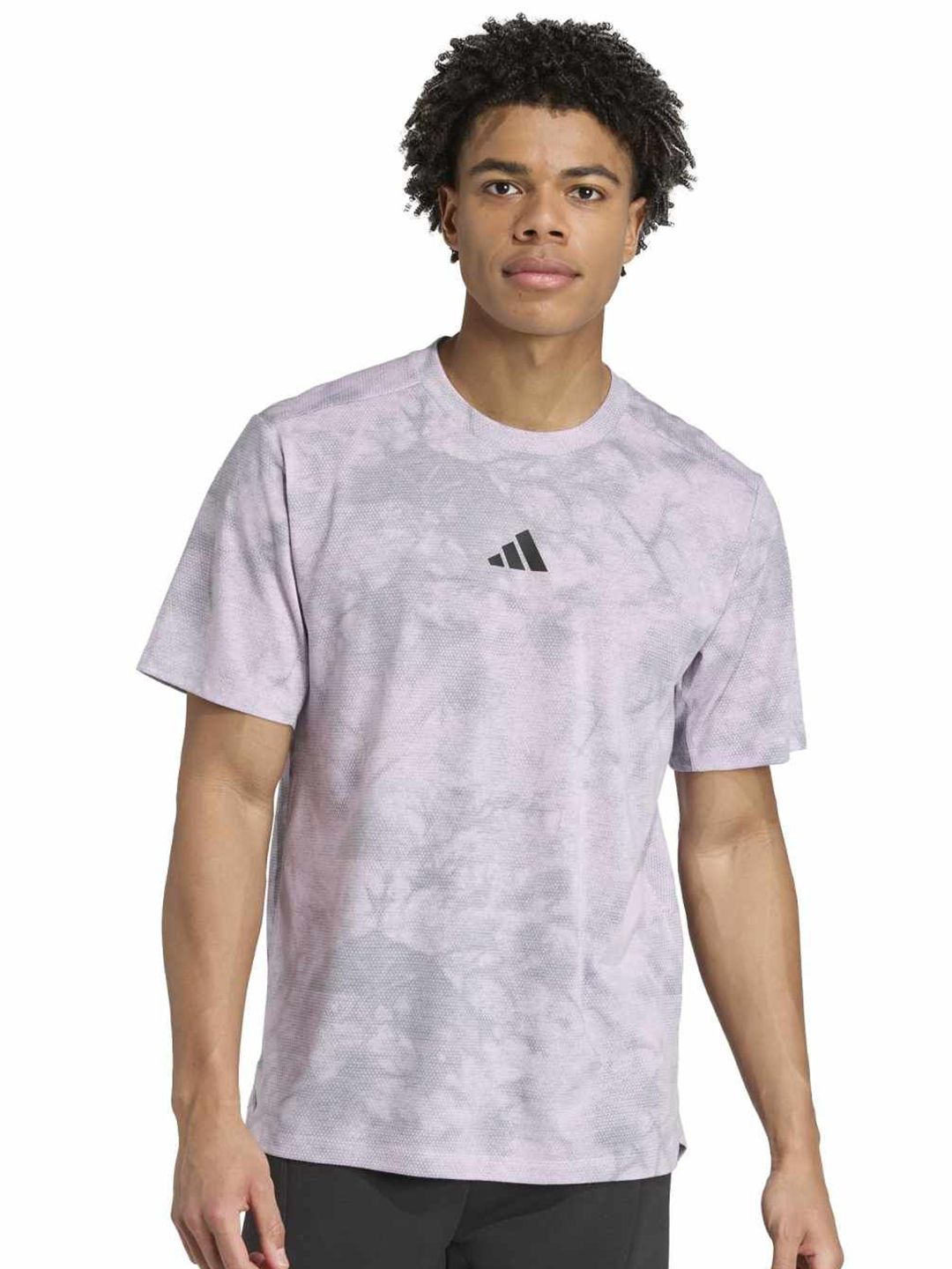 ADIDAS Men Abstract Printed Round Neck T-shirt