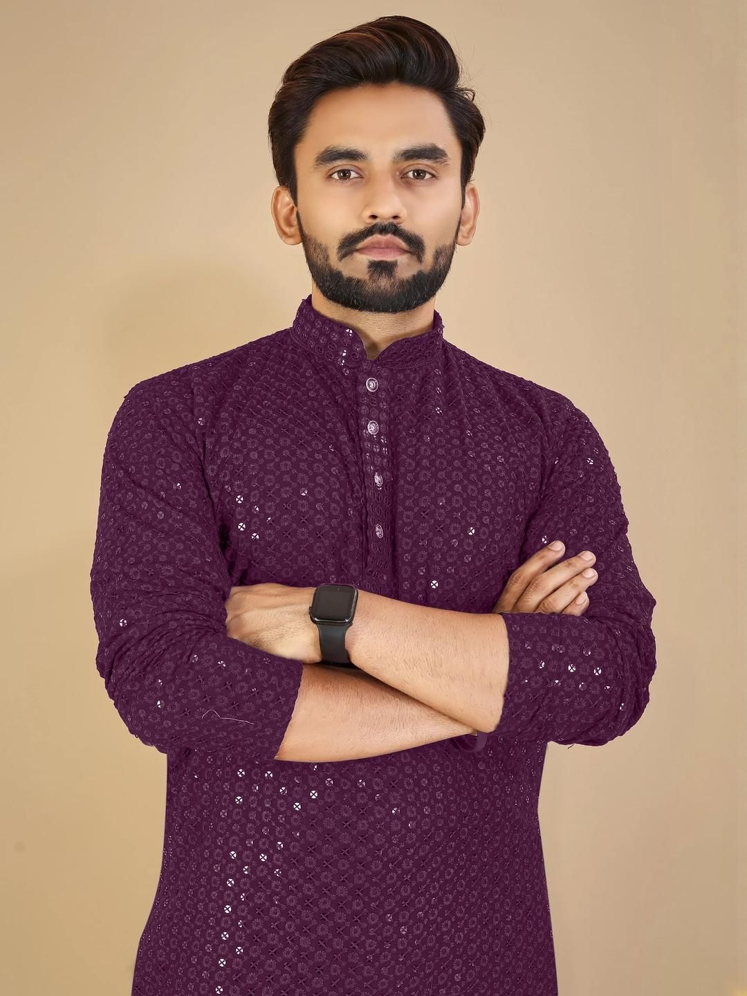 ORIFAB Men Straight Kurtas