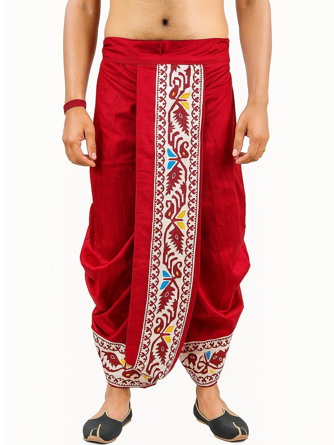 AMIT ONLINE Men Self Design Dhoti