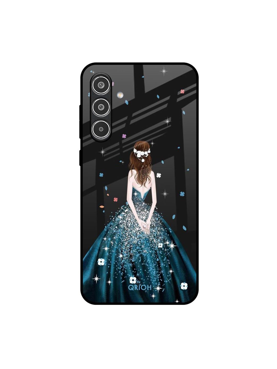 QRIOH Queen Of Fashion Printed Lightweight Silicone Samsung Galaxy A56 5G Glass Back Case