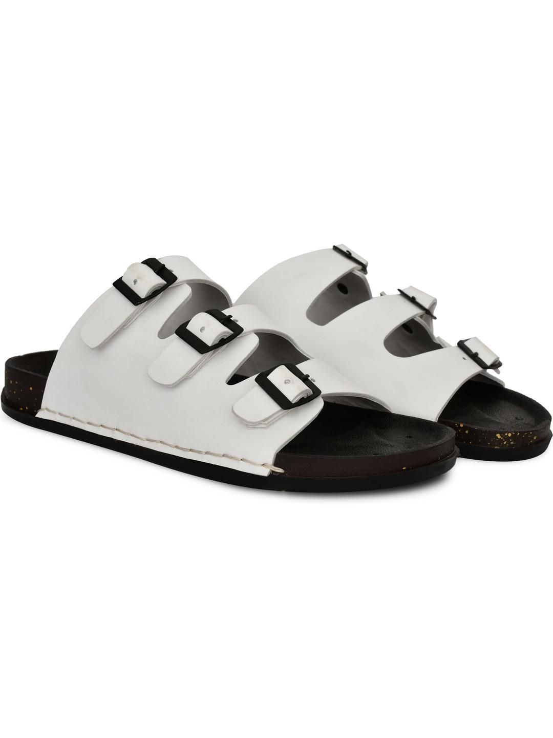 Kerzl Men White Synthetic Leather Sandals