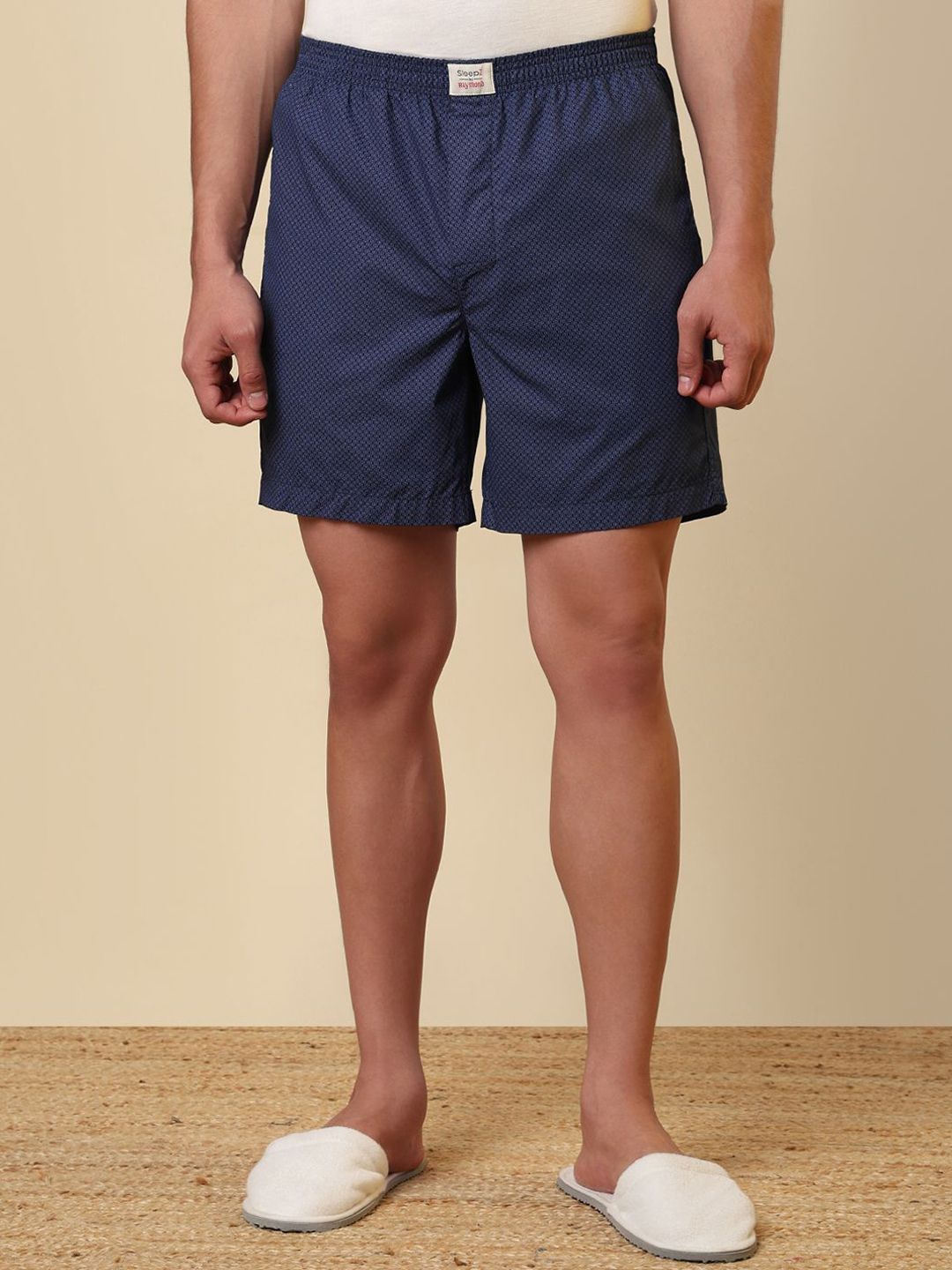 SleepZ by Raymond Printed Pure Cotton Mid-Rise Boxer AHBA00061-B8
