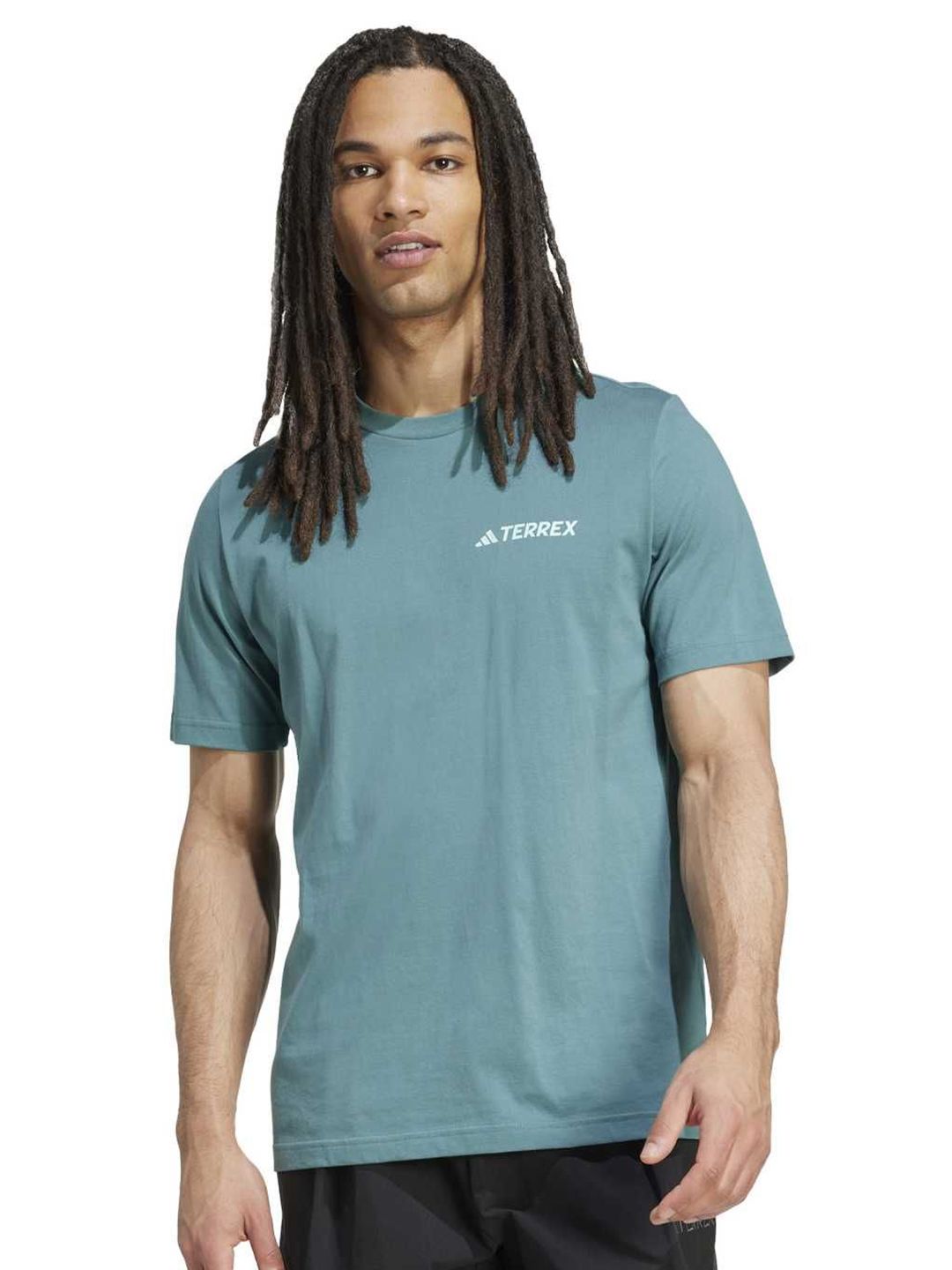 ADIDAS Men Graphic Printed Round Neck Cotton T-shirt