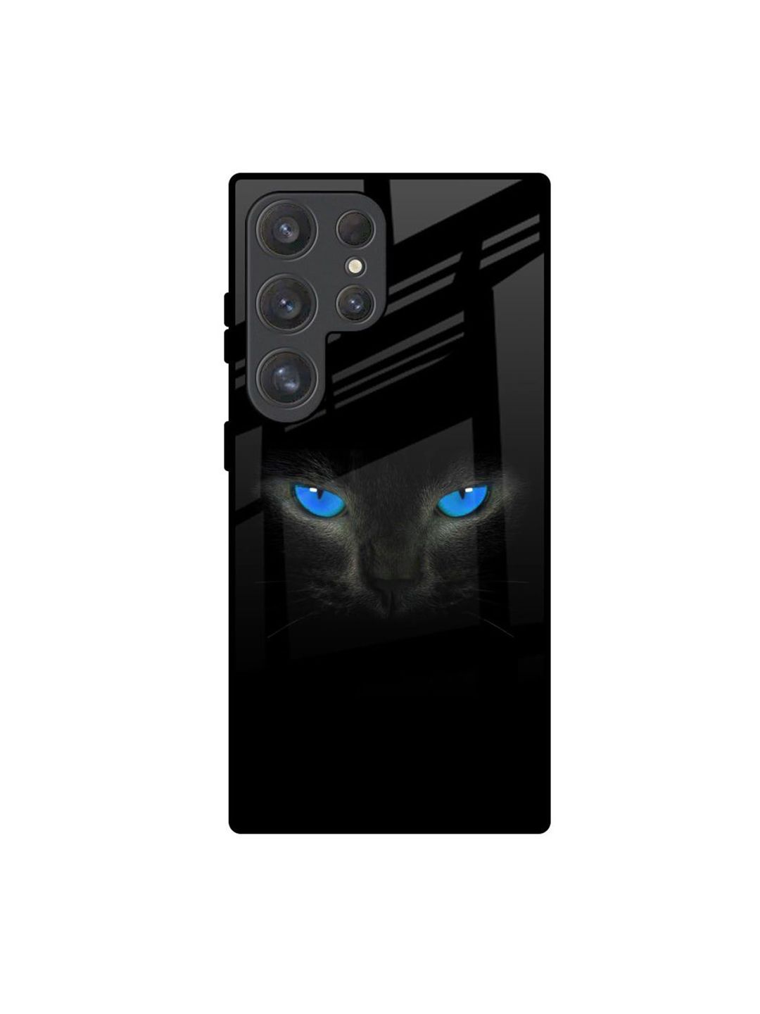 QRIOH Blue Eyes Samsung Galaxy S25 Ultra 5G Glass Back Case Mobile Accessories
