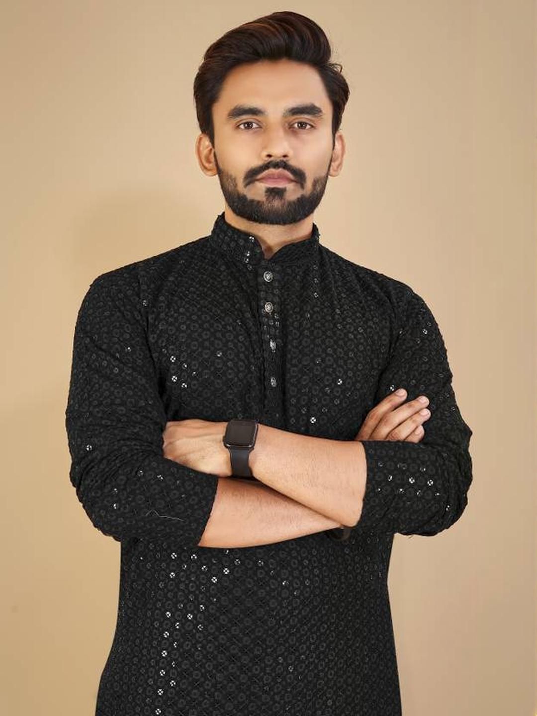 ORIFAB Men Straight Kurtas