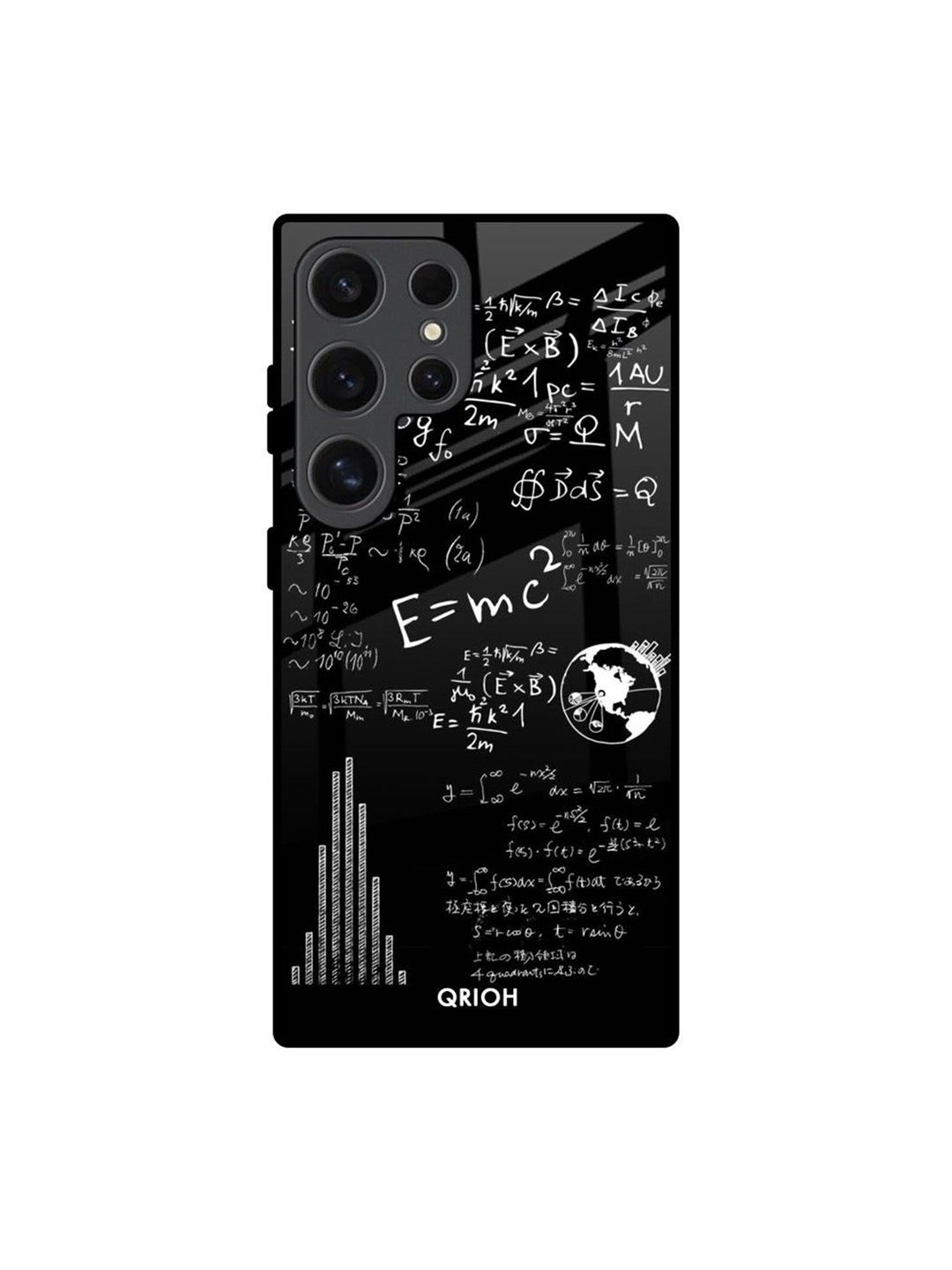 QRIOH Geometric Printed Samsung Galaxy S24 Ultra 5G Glass Back Case Mobile Accessories