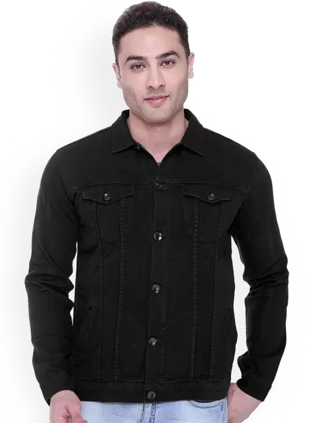 LINARIA Men Solid Denim Jacket