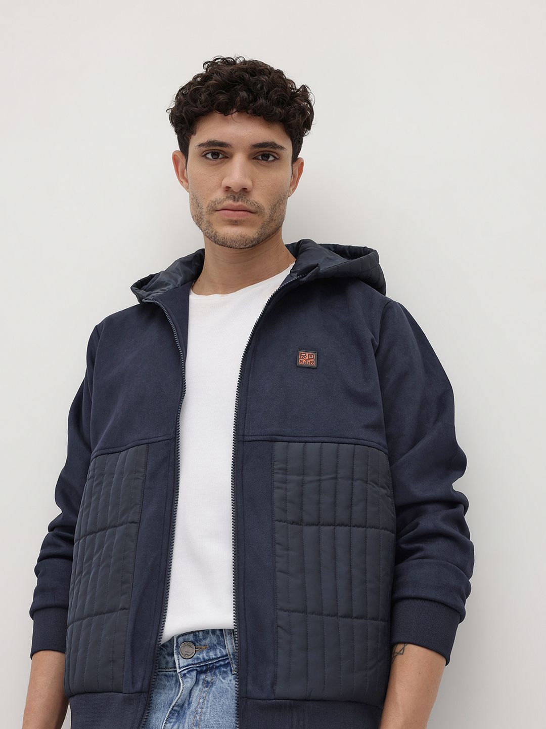 The Roadster Life Co. Colourblocked Hooded Padded Jacket