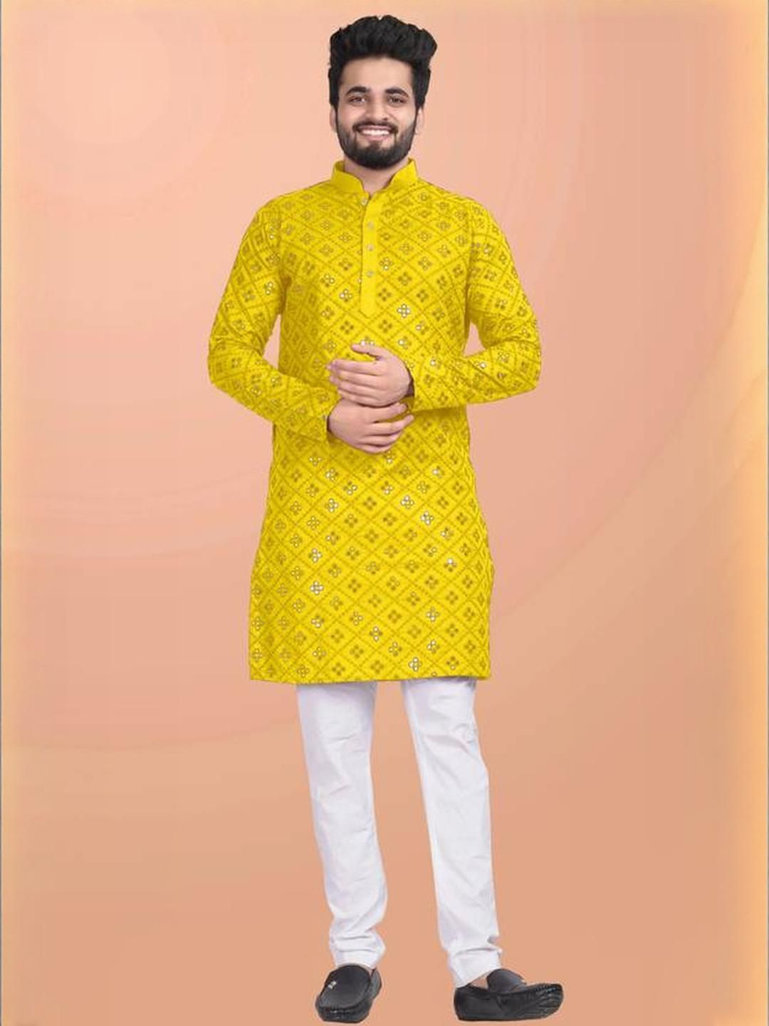 ORIFAB Men Straight Kurtas