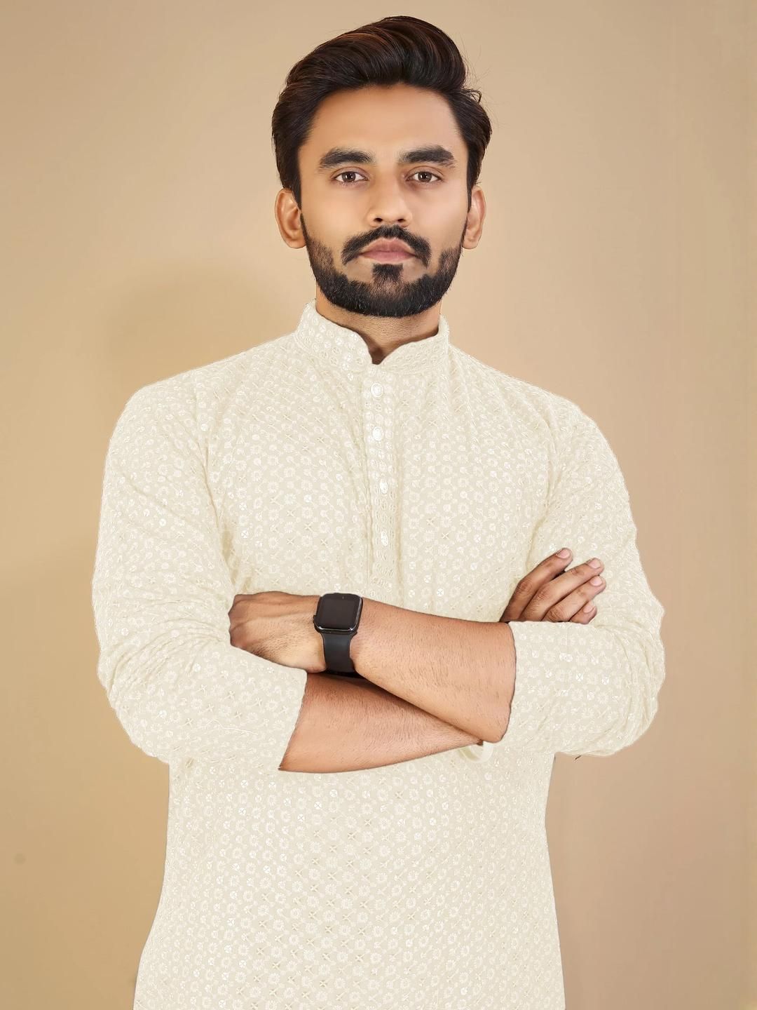 ORIFAB Men Straight Kurtas