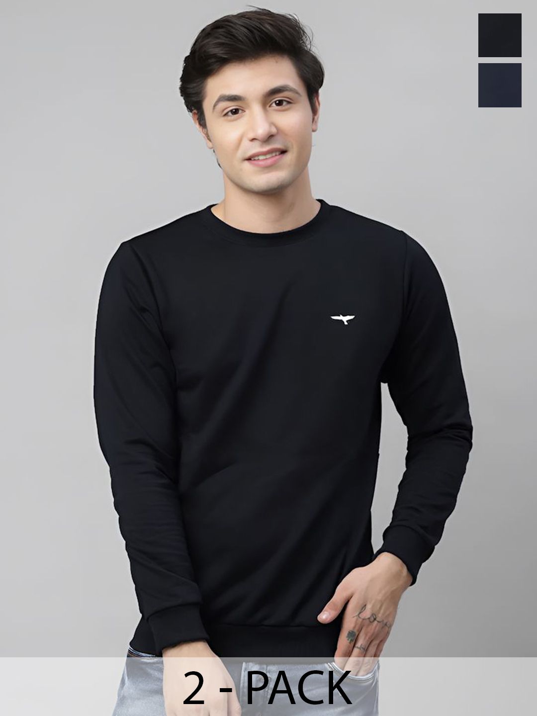 REYA Men Pack of 2 Pullover Sweatshirt