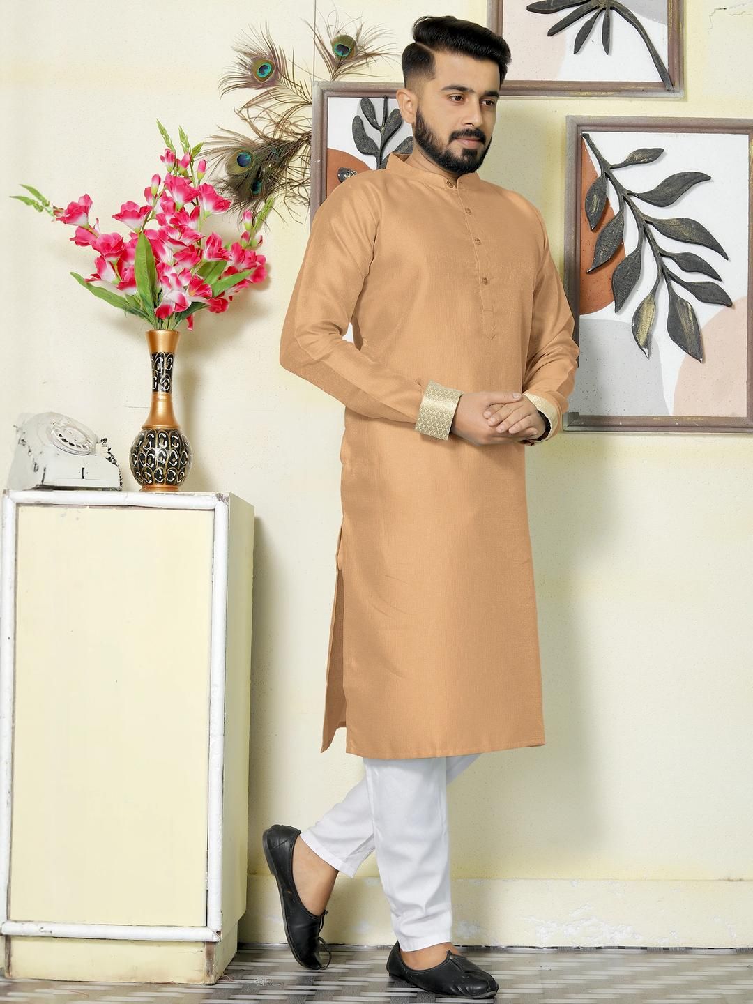 Archittam Men Silk Kurtas