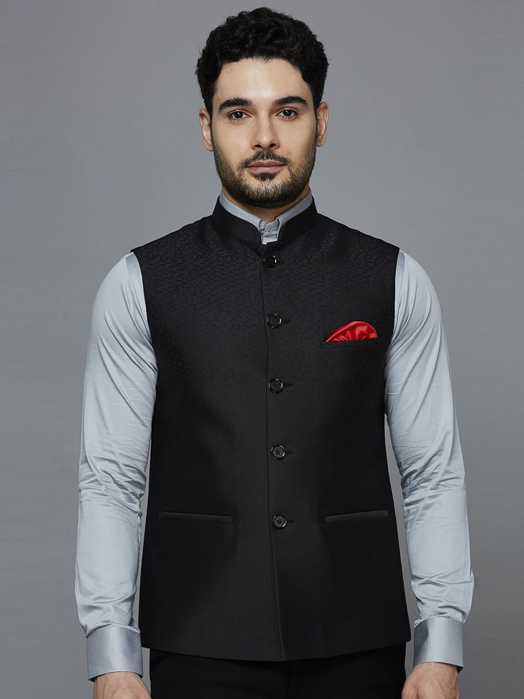 ESSAS club Woven Design Nehru Jacket
